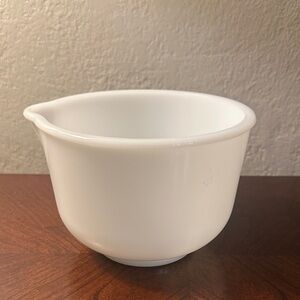 Glasbake For Sunbeam Milk Glass Mixing Bowl